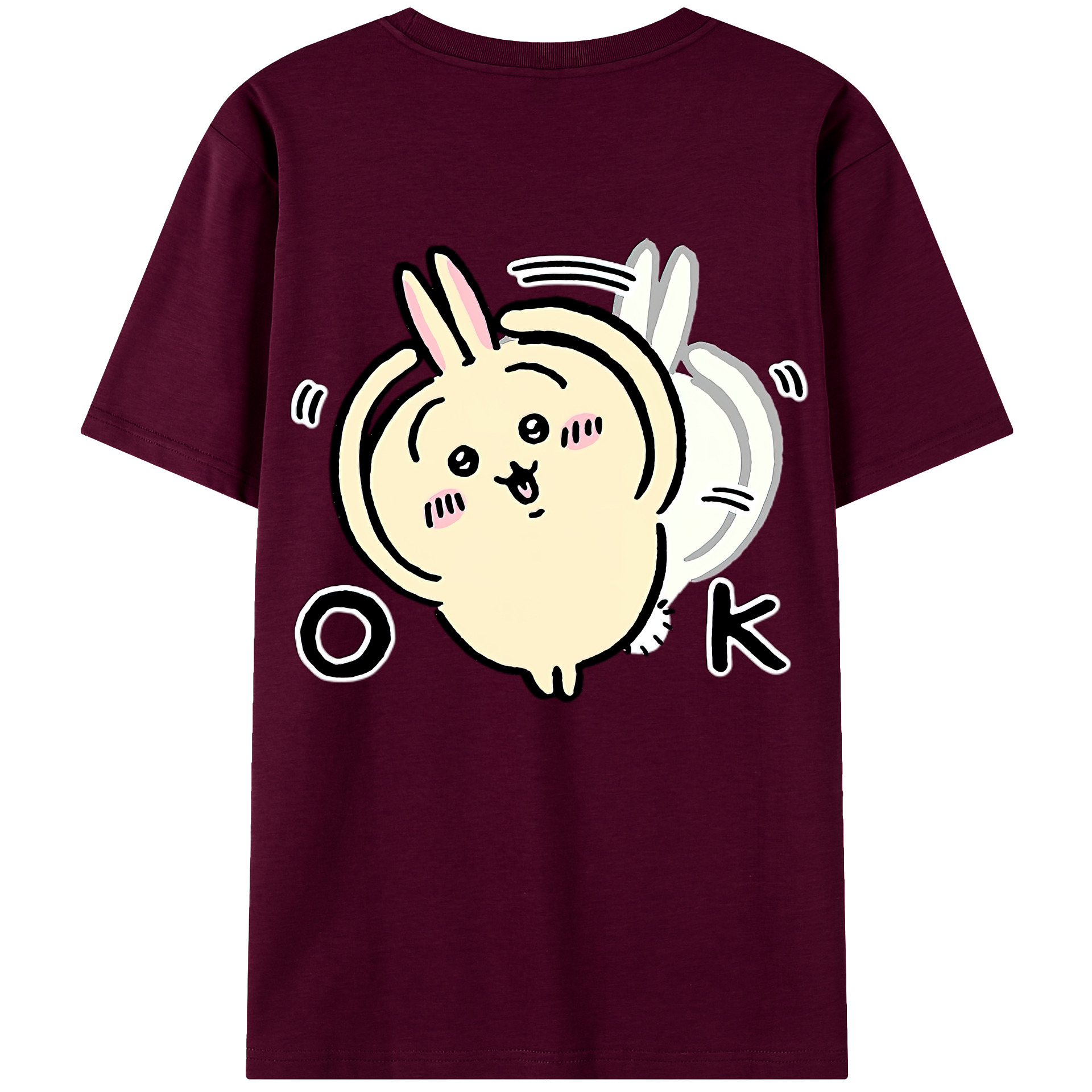 （画像用） ちいかわ うさぎ Chii-kawa usagi レディース半袖Tシャツ(バックプリント)